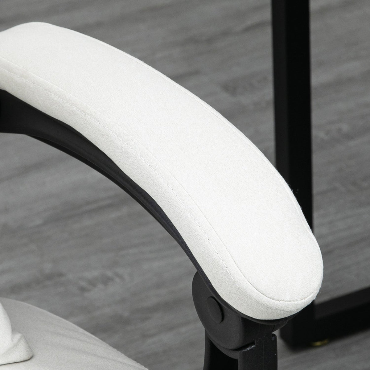 Office chair with massage function, ergonomic desk chair, height-adjustable executive chair, cream white