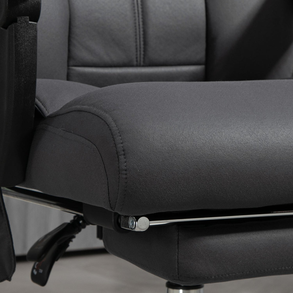 Office chair with massage function, executive chair height-adjustable, with reclining function, ergonomic, dark gray