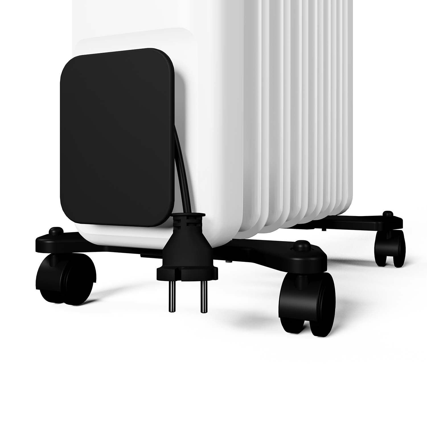 Oil-Filled Radiator Heater, 1500W, Adjustable Thermostat