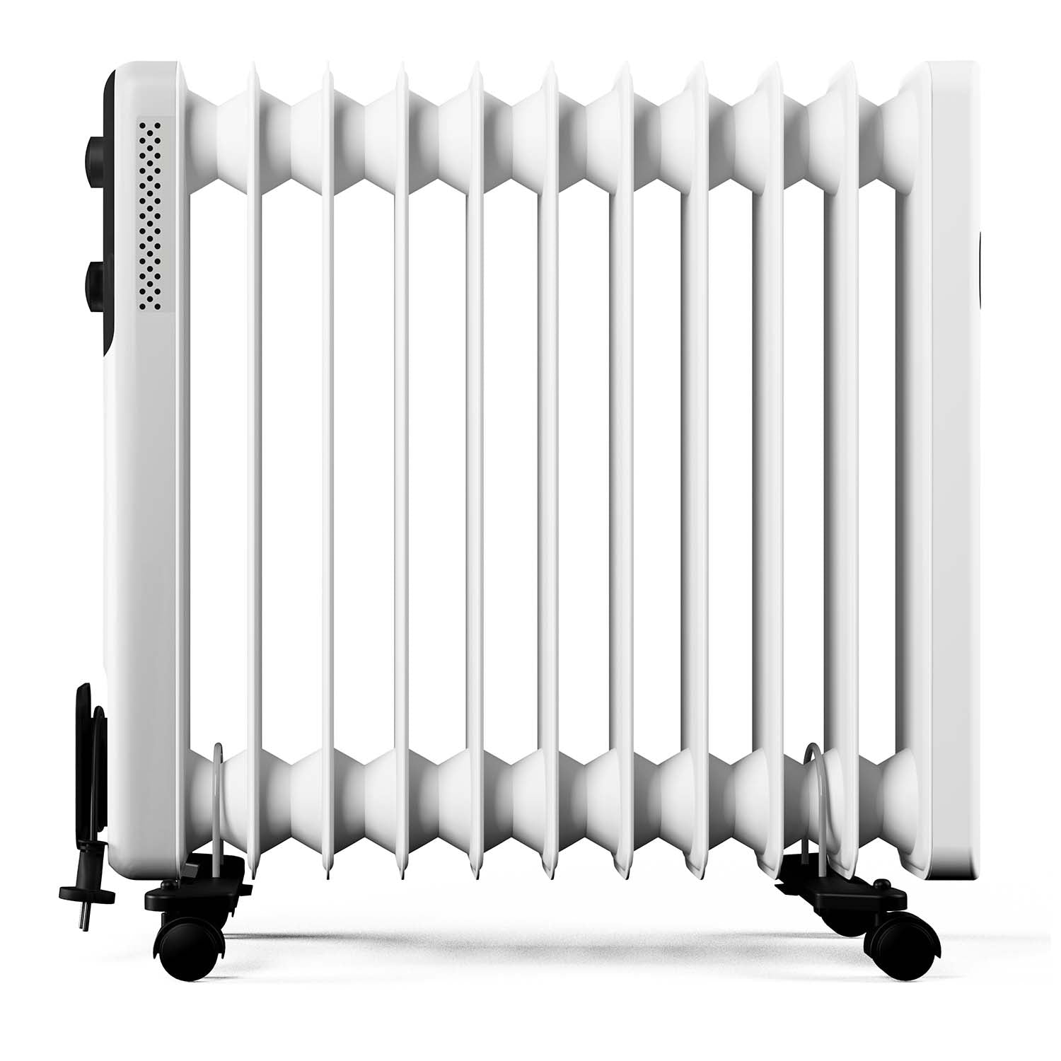 Oil-Filled Radiator Heater, 2500W, Adjustable Thermostat