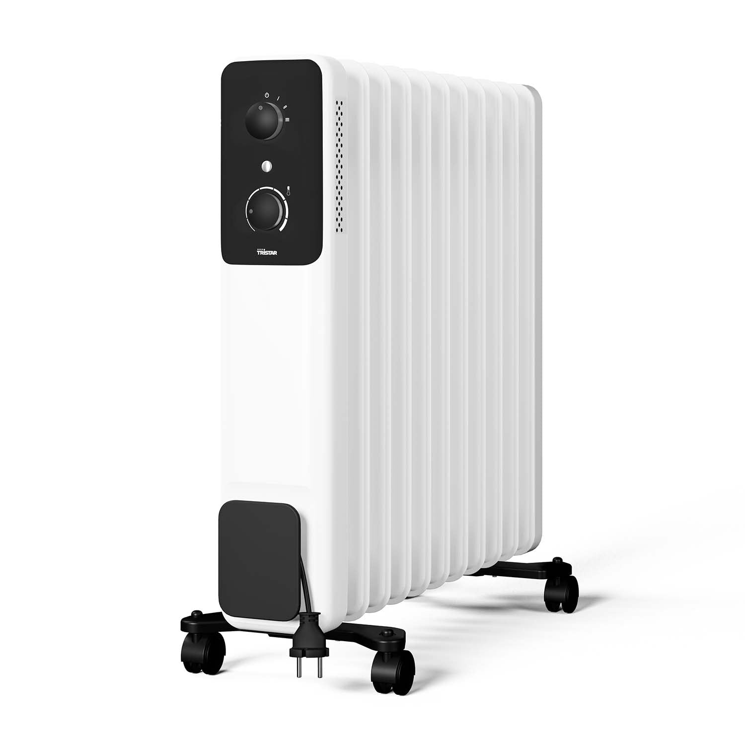 Oil-Filled Radiator Heater, 2500W, Adjustable Thermostat