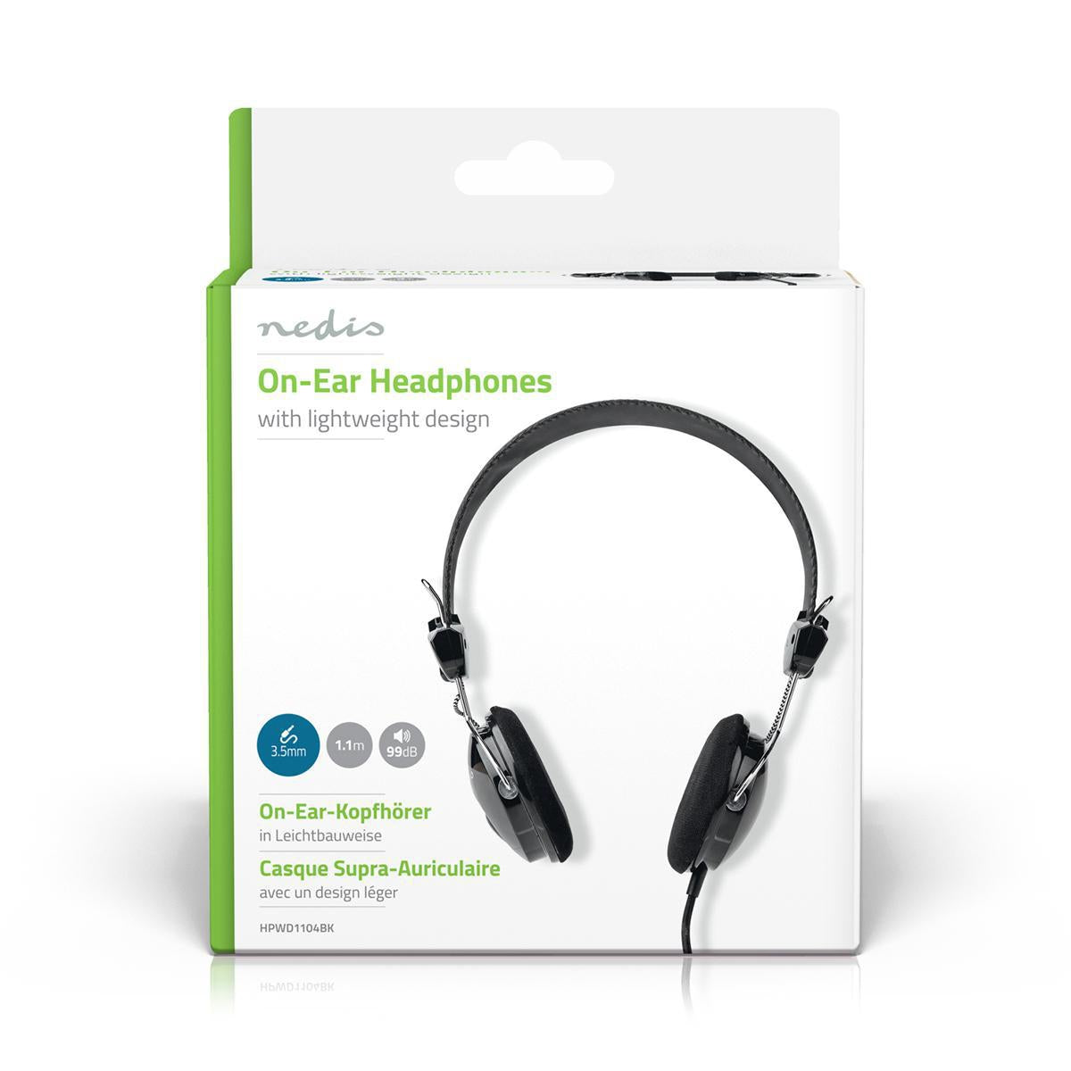 On-Ear Wired Headphones | 3.5 mm | Cable length: 1.10 m | Black