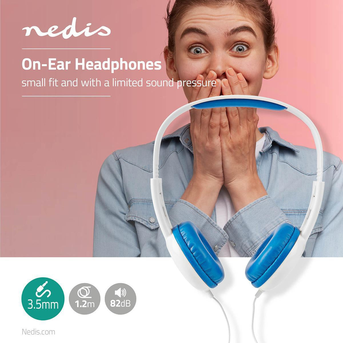 On-Ear Wired Headphones | 3.5 mm | Cable length: 1.20 m | 82 dB| Blue