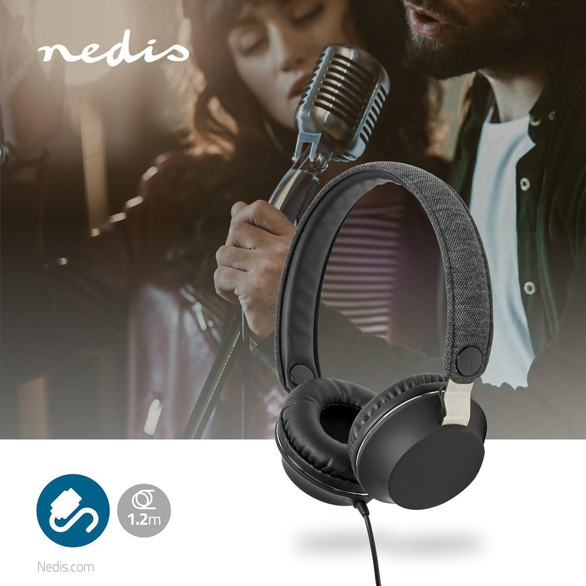 On-Ear Wired Headphones | 3.5 mm | Cable length: 1.20 m | Anthracite / Black