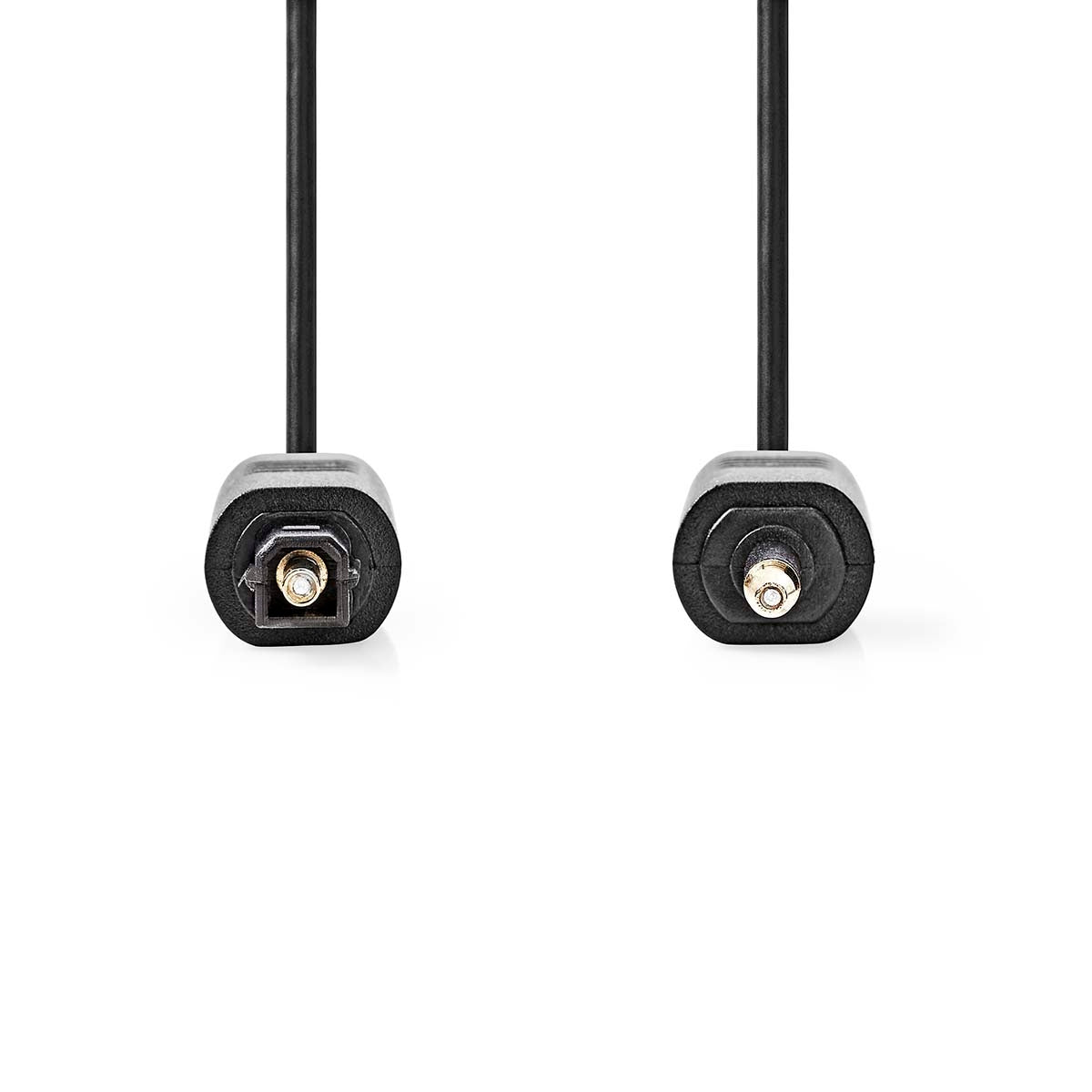 Optical Audio Cable | TosLink Male | Mini-Toslink | 1.00 m | Round | PVC | Black | Label