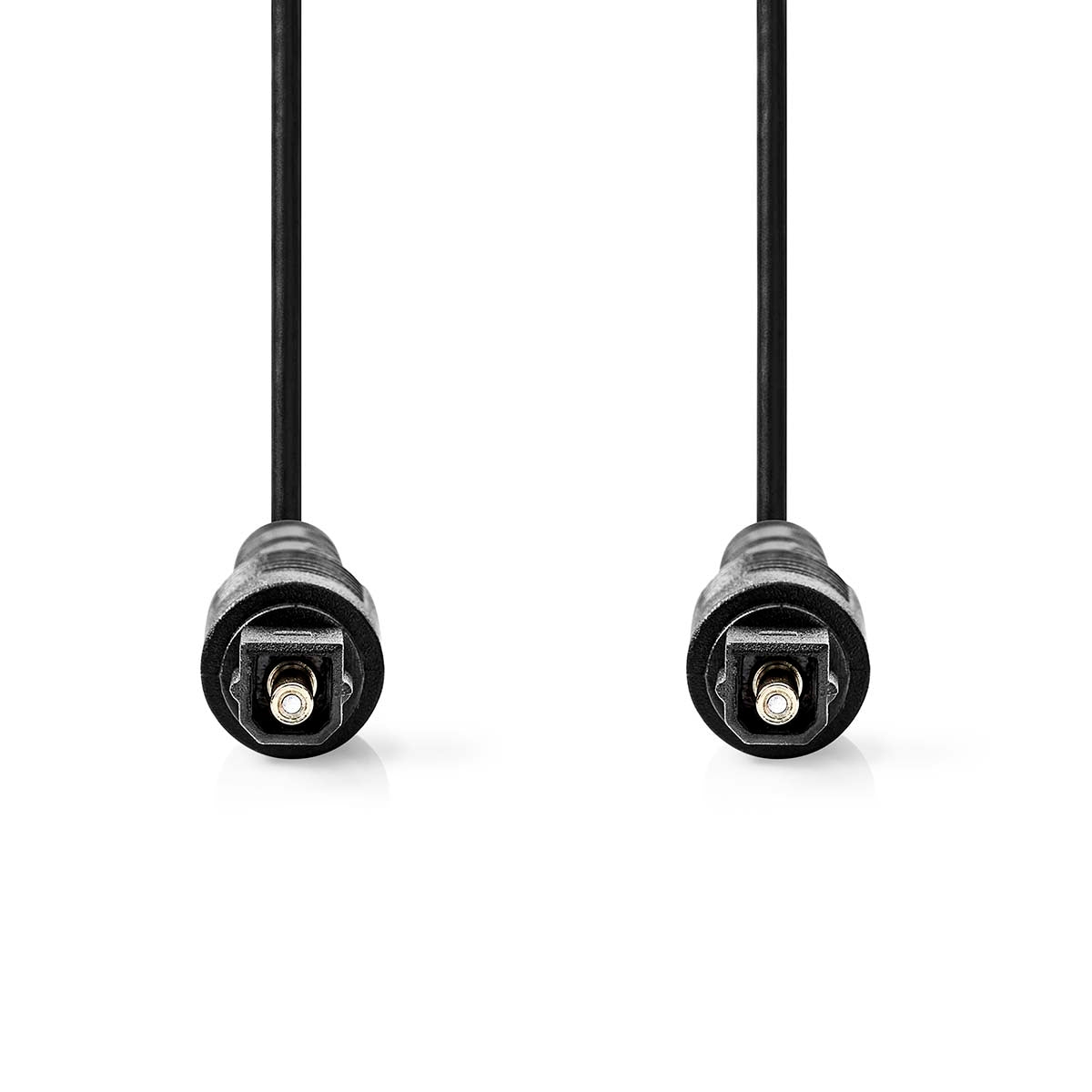 Optical Audio Cable | TosLink Male | TosLink Male | 1.00 m | Round | PVC | Black | Label