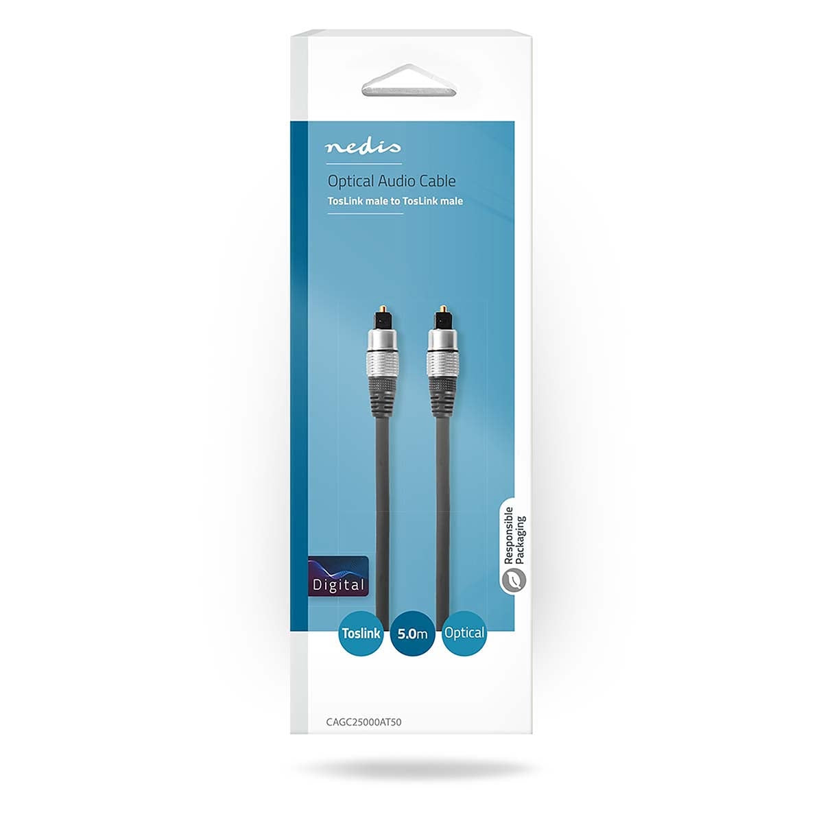 Optical audio cable | TosLink Male | TosLink Male | 5.00 m | Round | PVC | Anthracite | Box