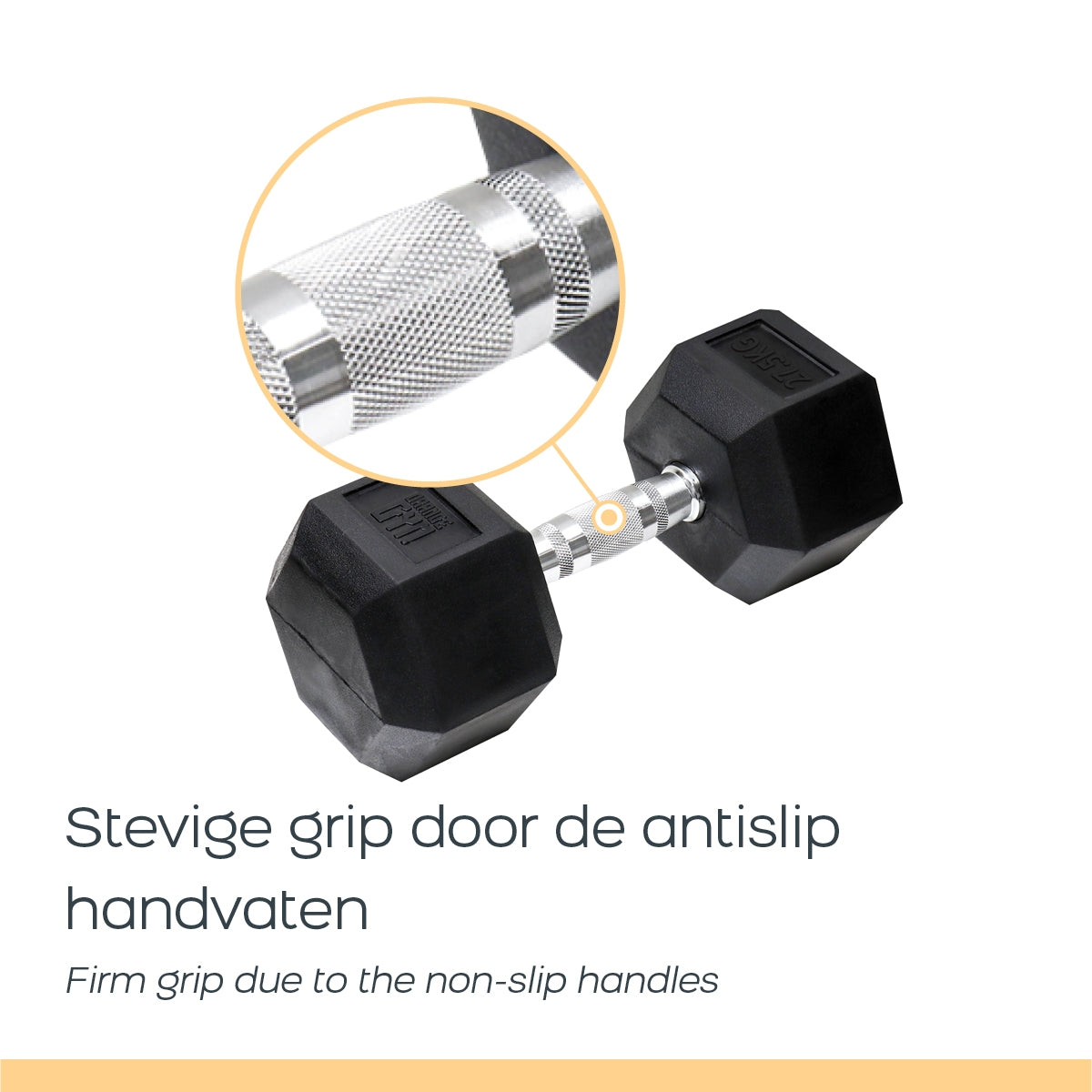 Orange Gym - Hex Dumbbell - 16kg
