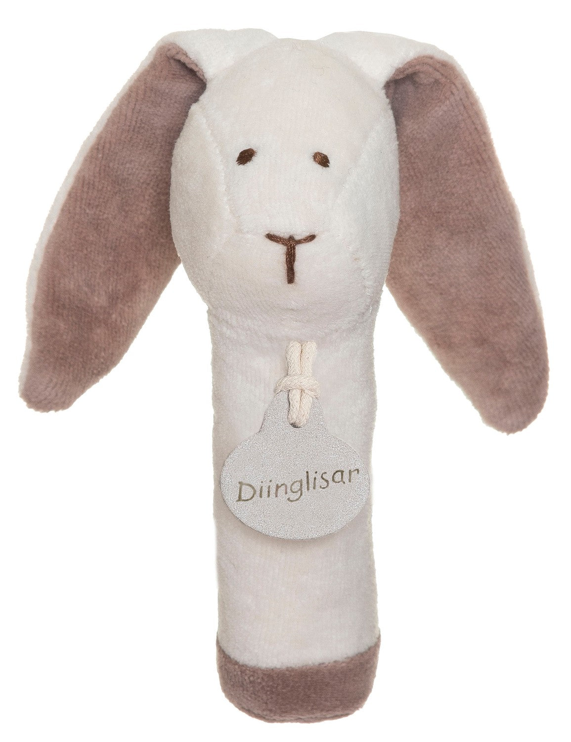 Organic Baby Rattle Rabbit, Soft, Easy Grip, 15 cm