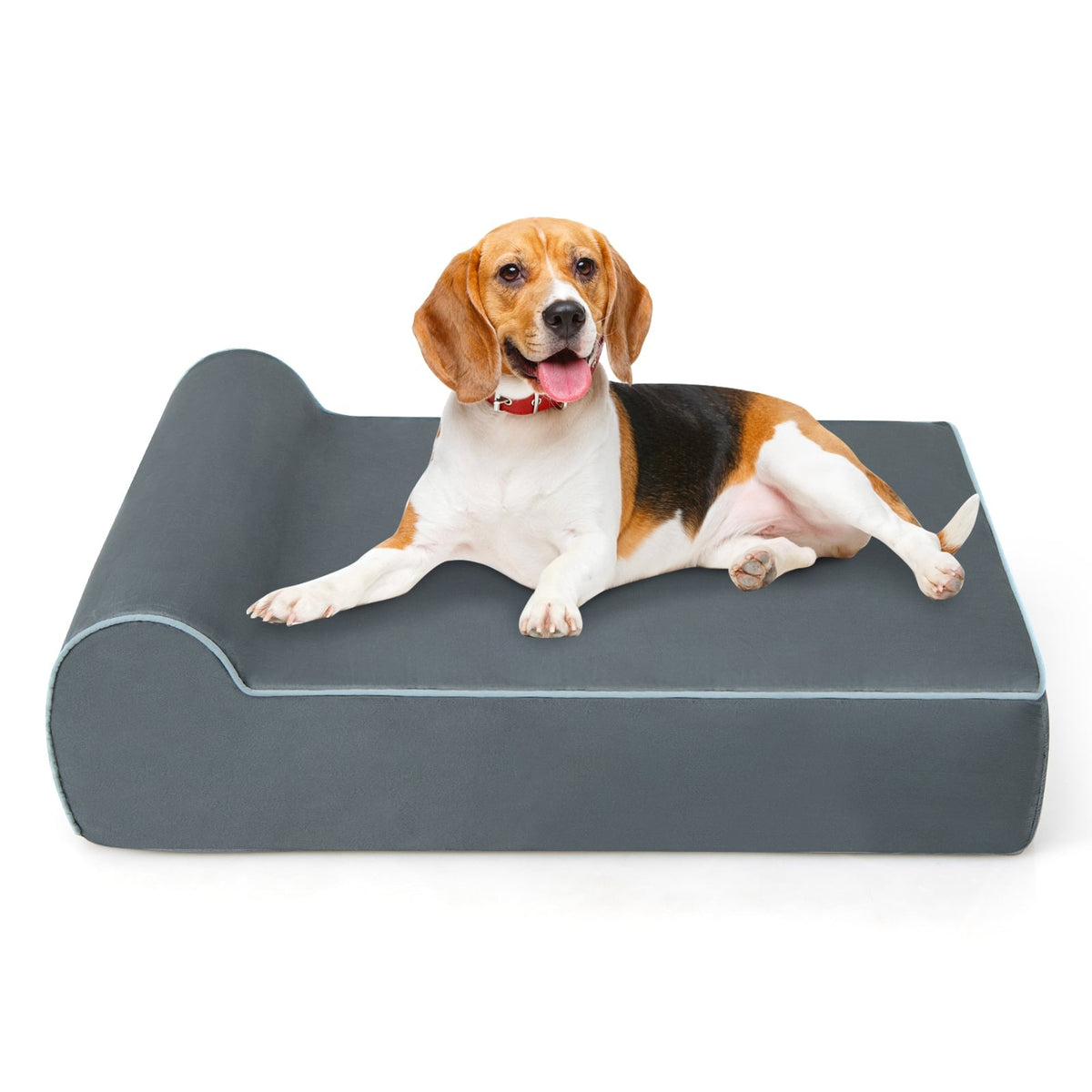 Orthopedic Dog Bed for Large Dogs, Memory Foam, Gray