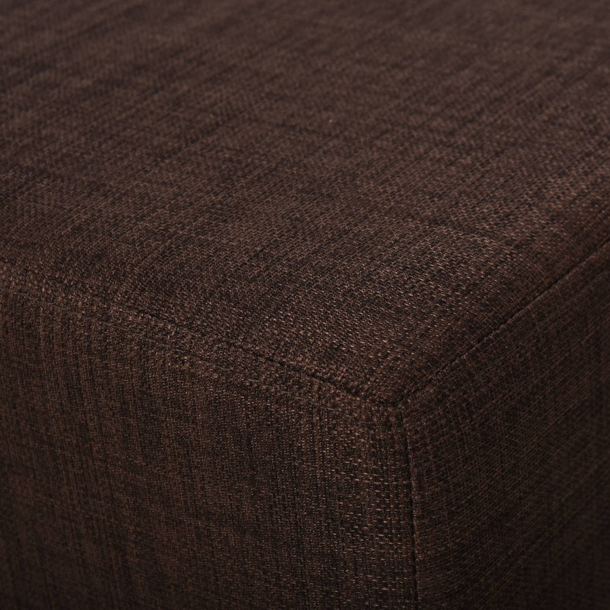 Ottoman Footstool Rectangular Footrest Made Of Linen, Upholstered Stool Holds Up To 100 Kg, For Living Room, Hallway, Brown, 40 X 30 X 24 Cm