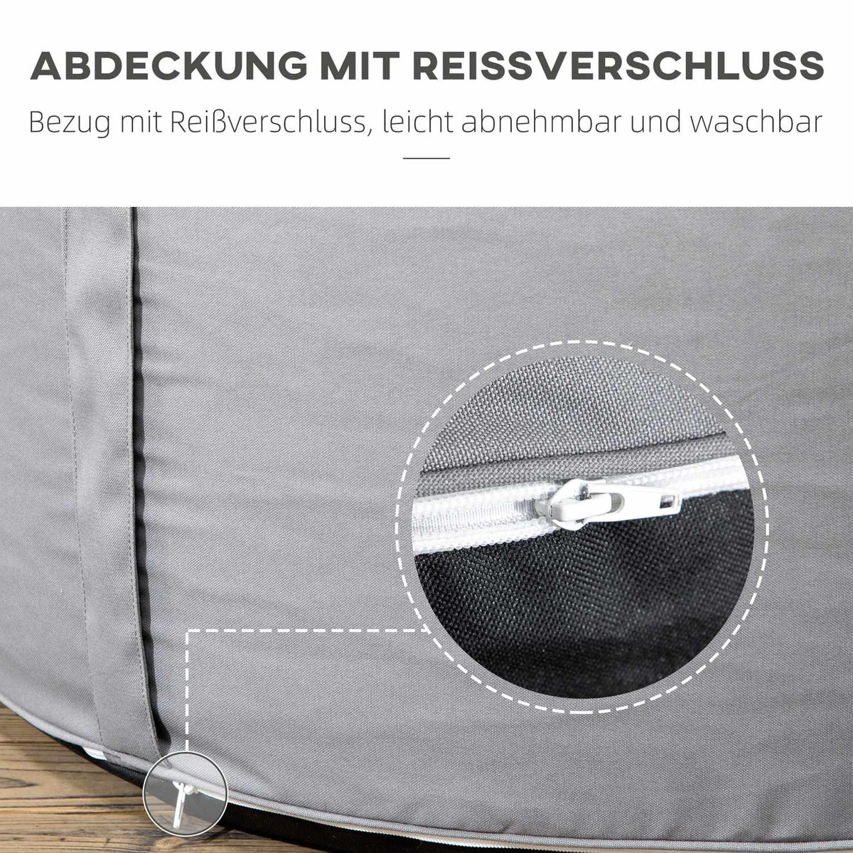 Ottoman, Inflatable Footstool, Footrest For Indoor And Outdoor Use, Load Capacity Up To 150 Kg, Polyester, Dark Gray, 80 X 80 X 37 Cm