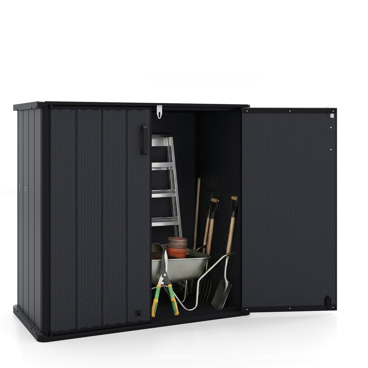 Outdoor 23.5 Cu.ft Black Storage Box, Lockable & Waterproof