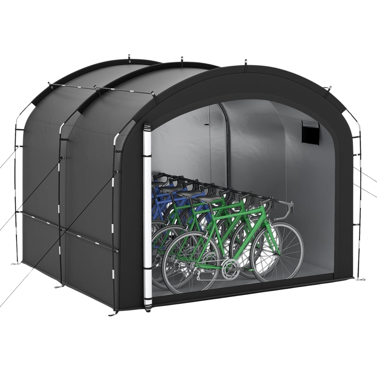 Outdoor Bike Storage Tent, Waterproof, Fits 7-8 Bikes