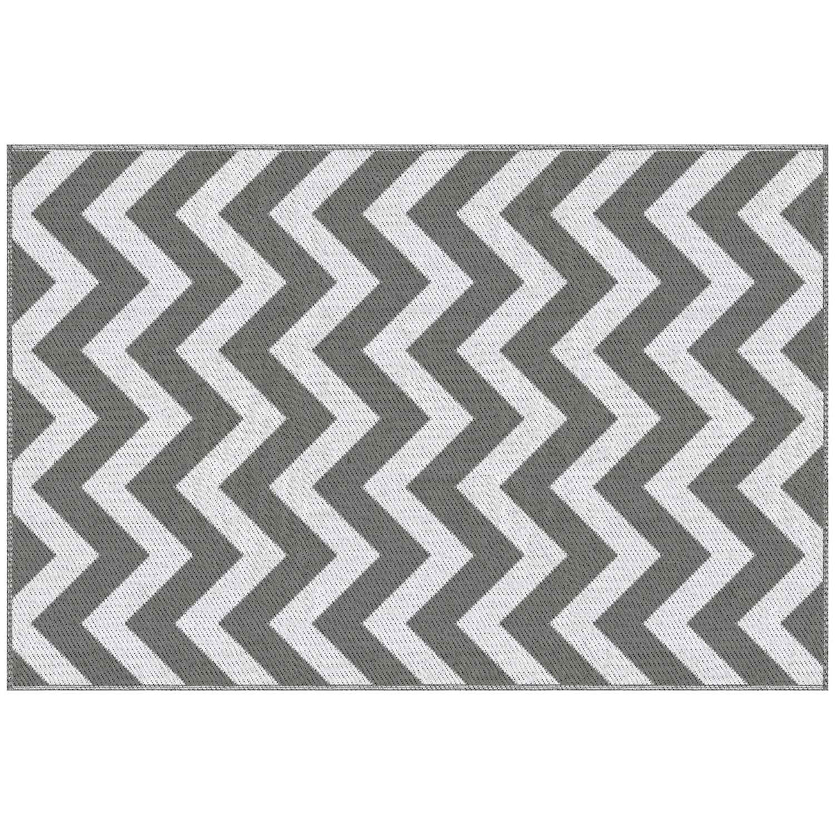 Outdoor Carpet Waterproof Plastic Carpet 121X182Cm, Light Gray + White, For Balcony