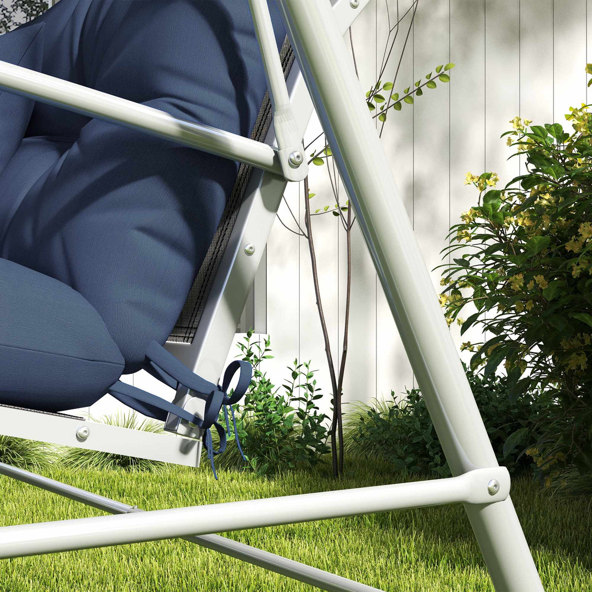 Outdoor Chair Cushion Set, 150x50 cm, Water-Resistant, Navy