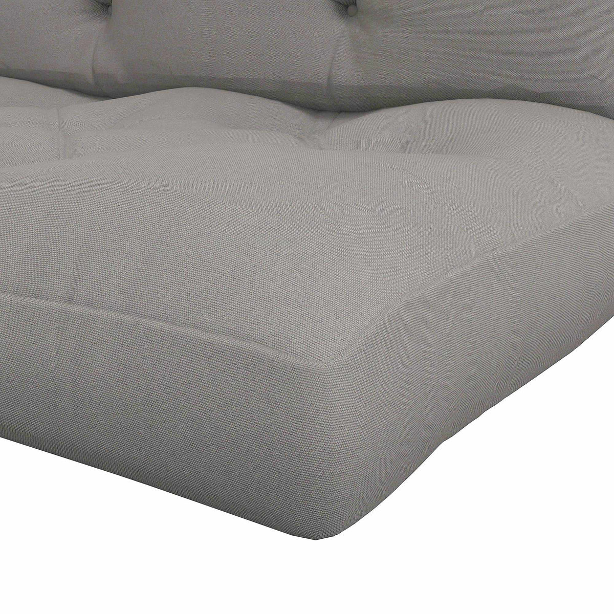 Outdoor Cushion Set, Tufted, 120x80x12 cm, Light Grey