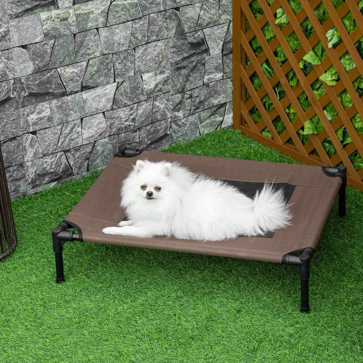 Outdoor Dog Bed Robust Dog Lounger 600D Oxford Brown 76X61X18Cm Dogs & Cats