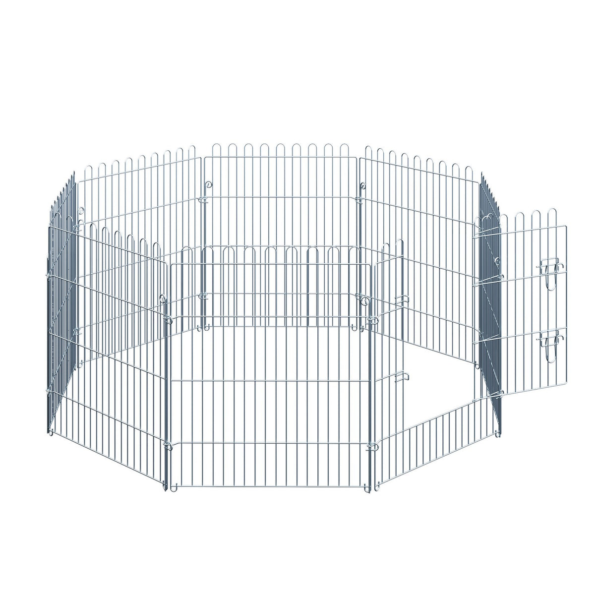 Outdoor Enclosure For Puppies, 8-Part Puppy Run & Playpen, 63X76 Cm, Safe & Stable