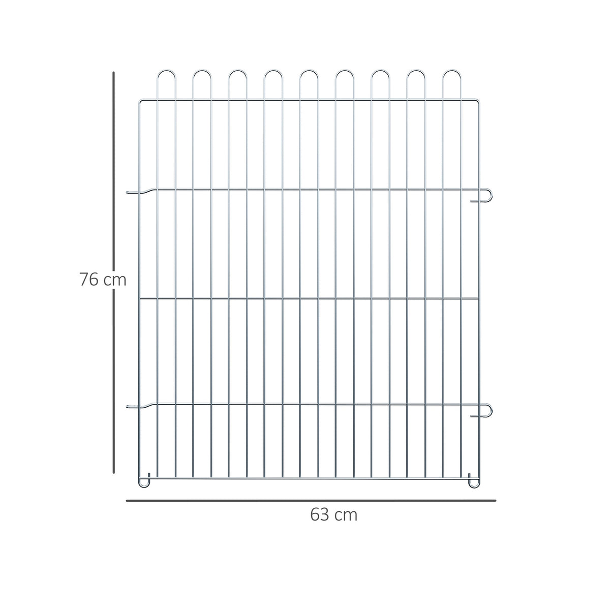 Outdoor Enclosure For Puppies, 8-Part Puppy Run & Playpen, 63X76 Cm, Safe & Stable