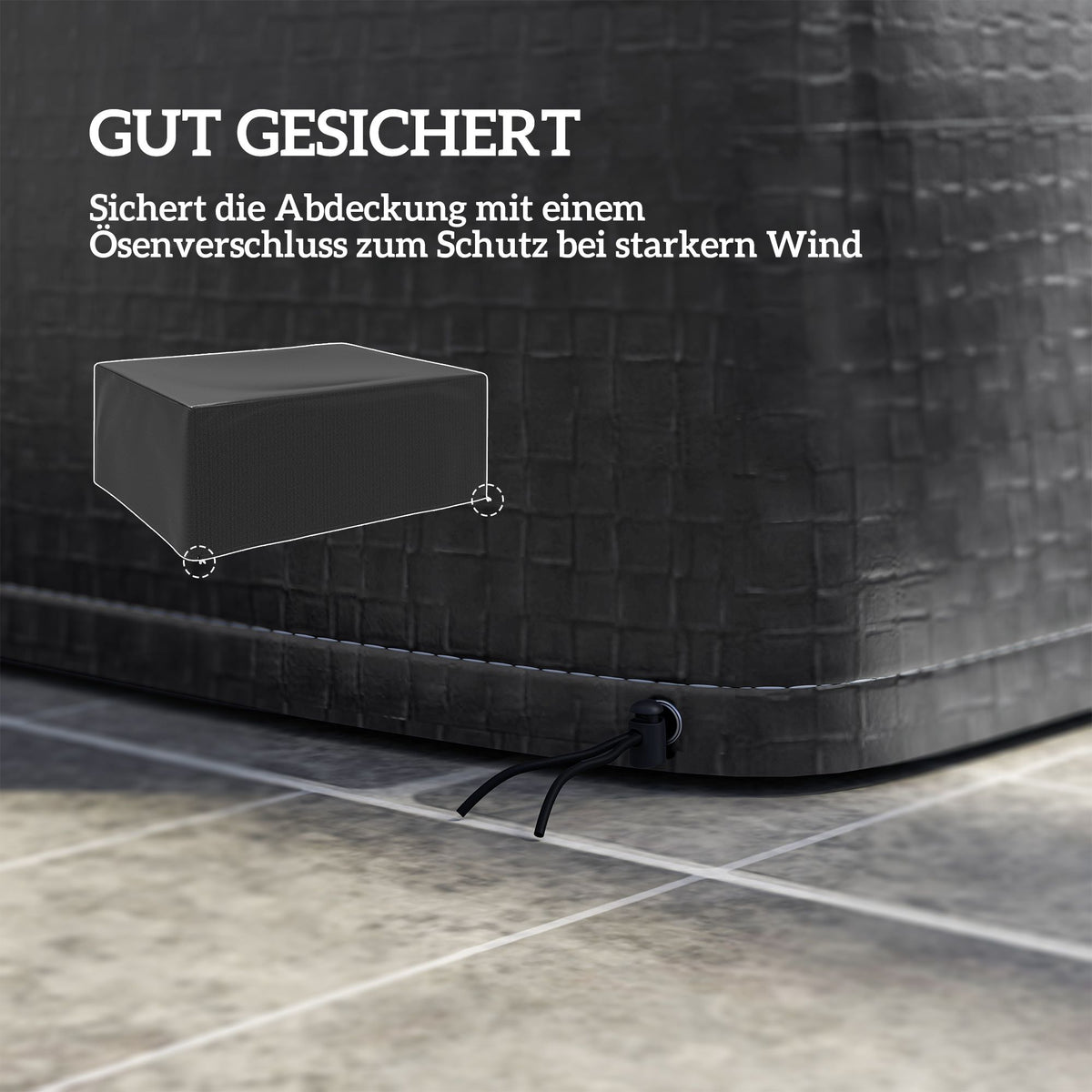 Outdoor Furniture Cover, Waterproof, UV-Resistant, 235x190 cm