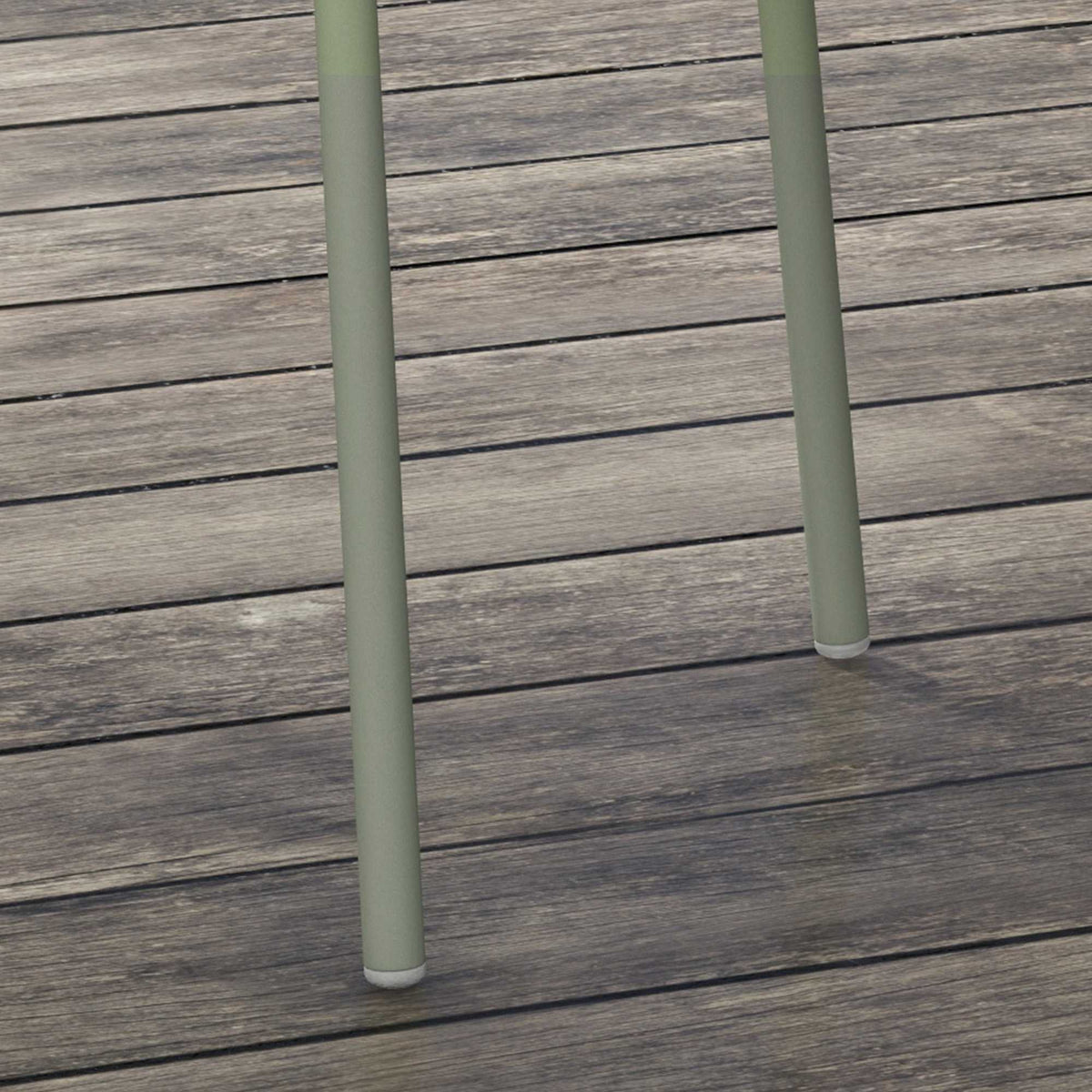 Outdoor Garden Chairs Set of 4, Green, Plastic/Metal, 120kg Capacity