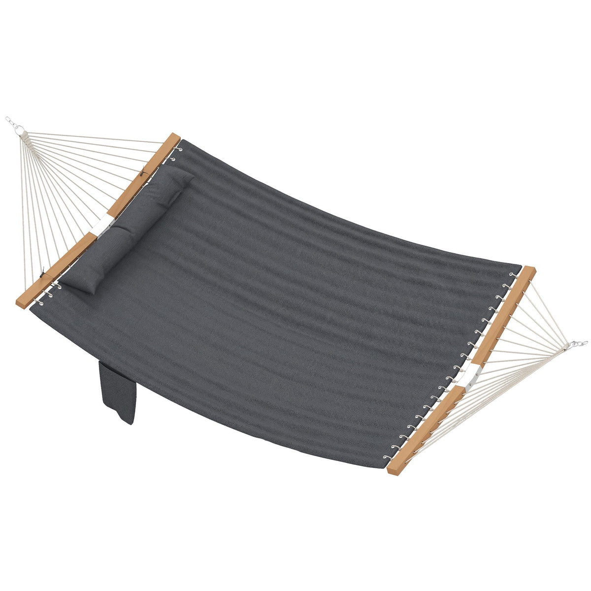 Outdoor Hammock 200x140cm, Double Layer with Pillow & Pocket