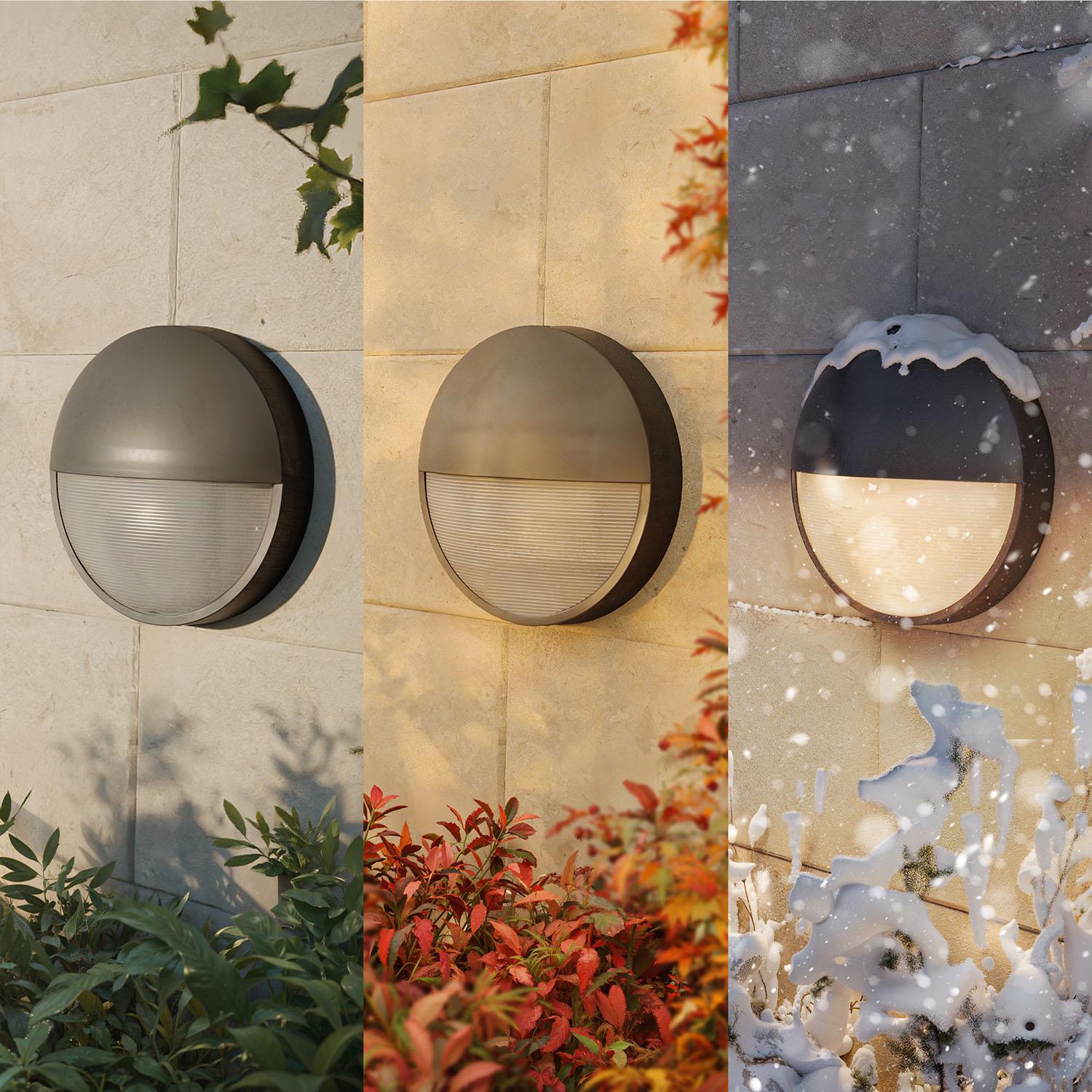 Outdoor LED Wall Light, 800lm, Warm White, Antracit