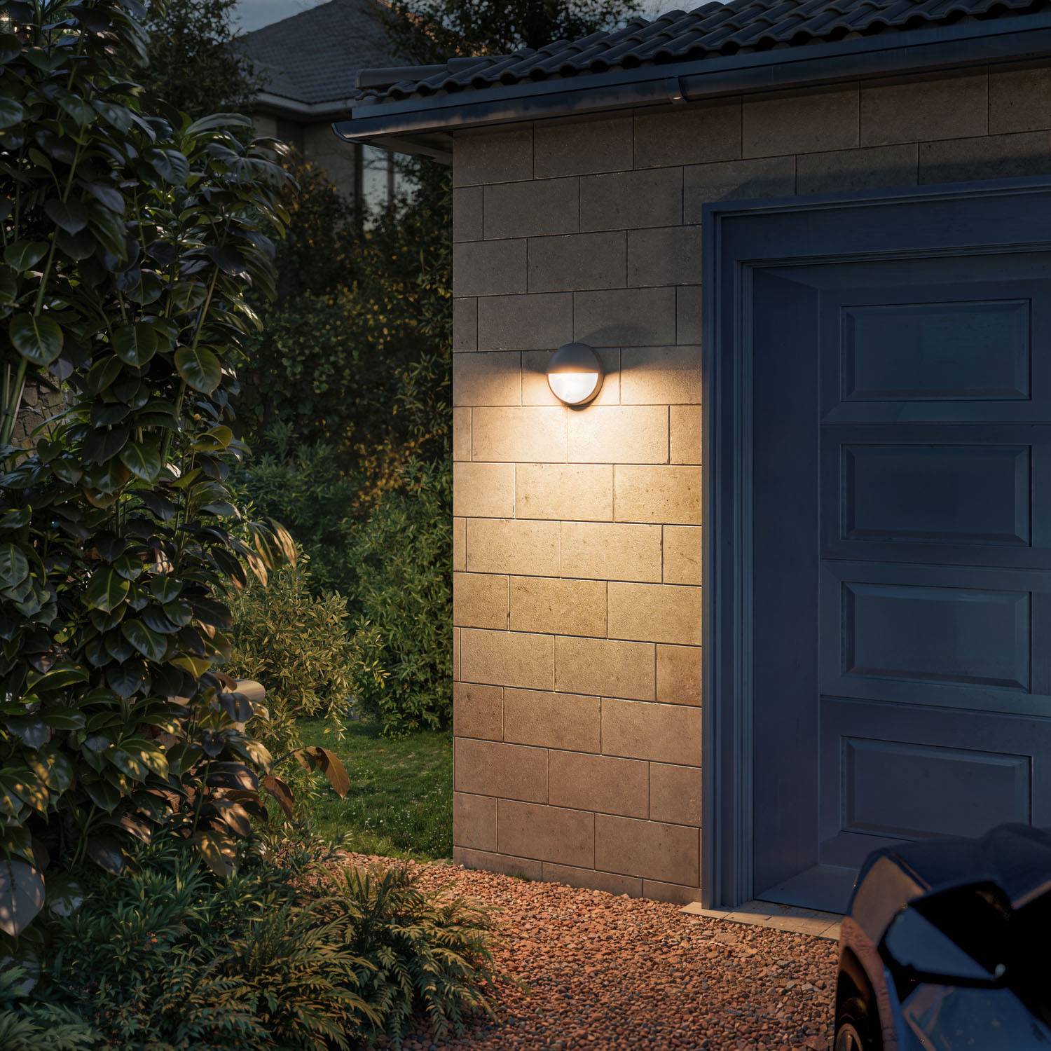 Outdoor LED Wall Light, 800lm, Warm White, Antracit