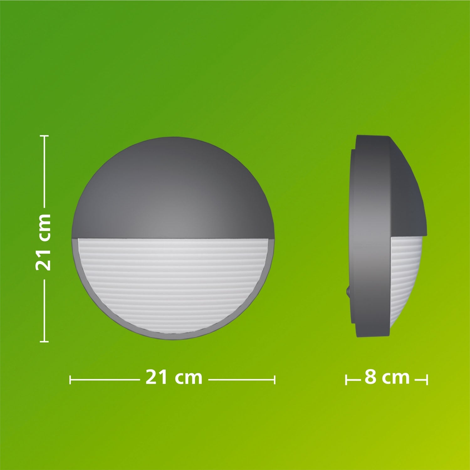 Outdoor LED Wall Light, 800lm, Warm White, Antracit