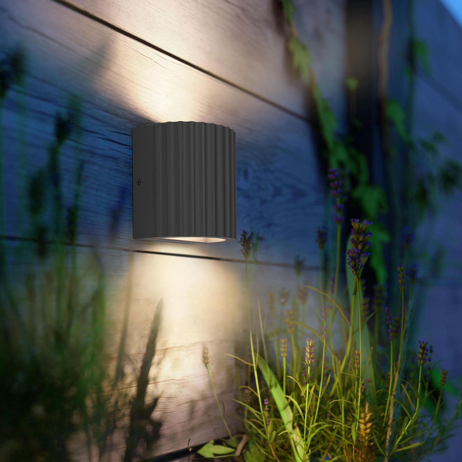 Outdoor LED Wall Light, Dual Beam, Antracit, 800lm