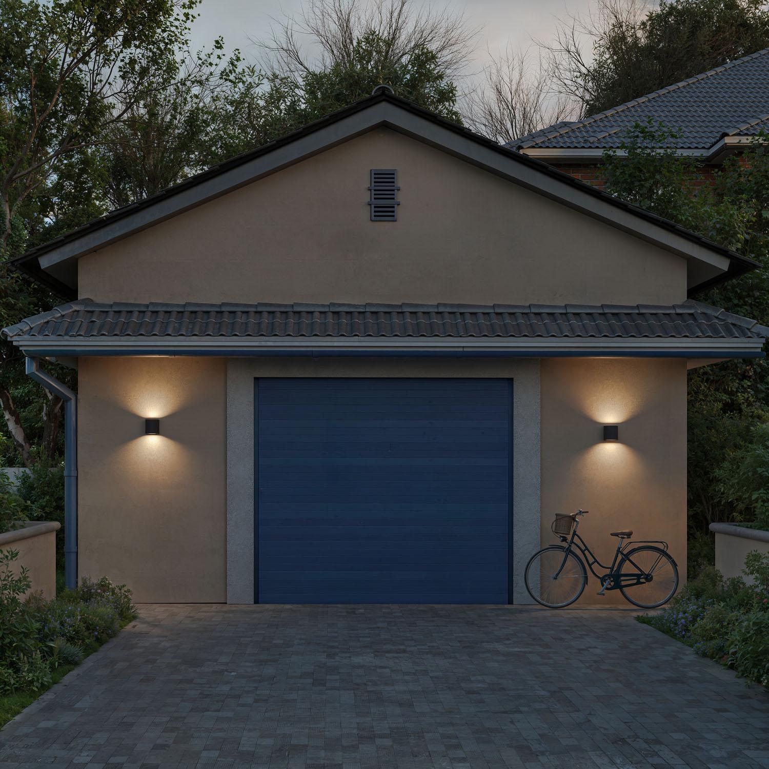 Outdoor LED Wall Light, Dual Beam, Antracit, 800lm