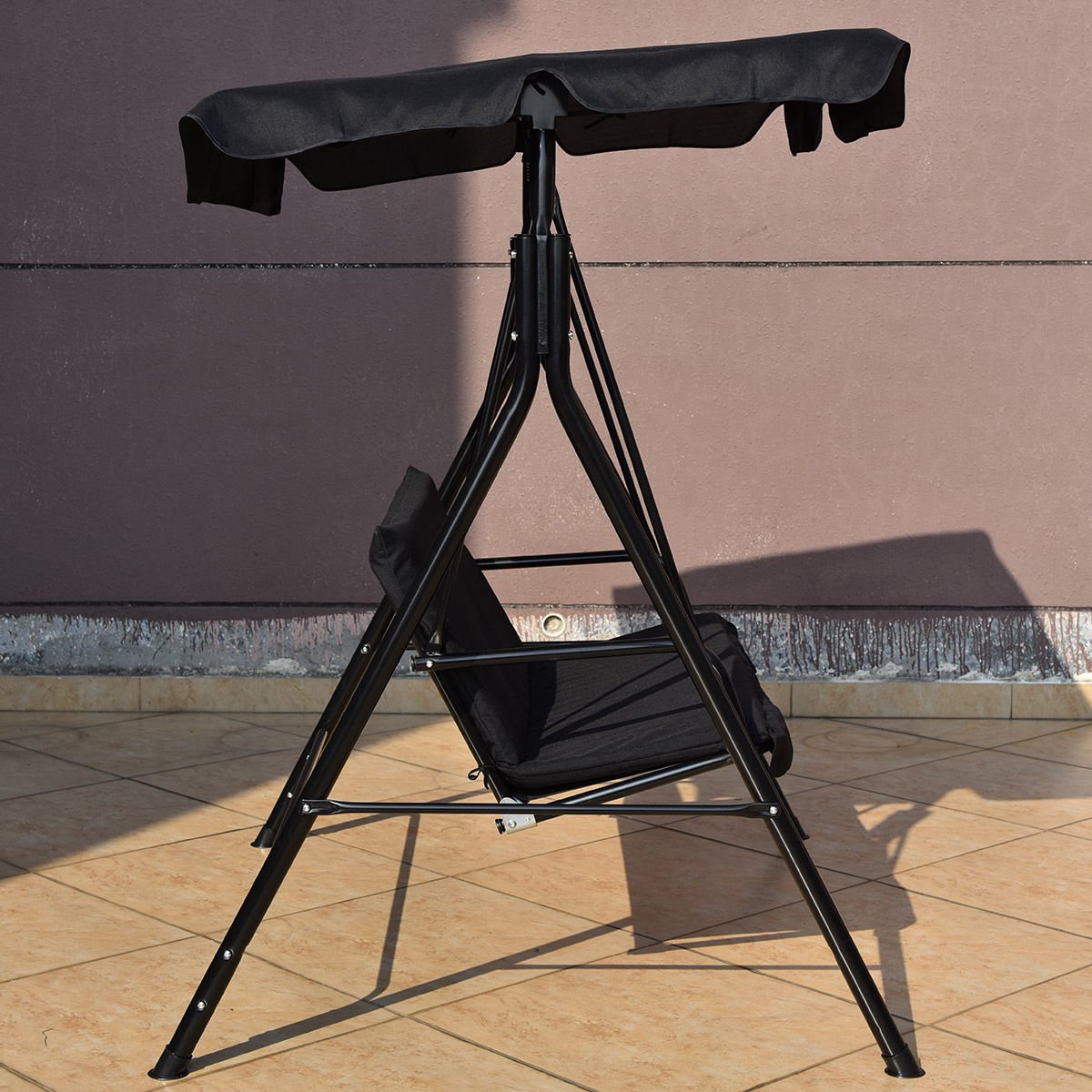Outdoor Loveseat Swing Glider With Canopy, Cushions
