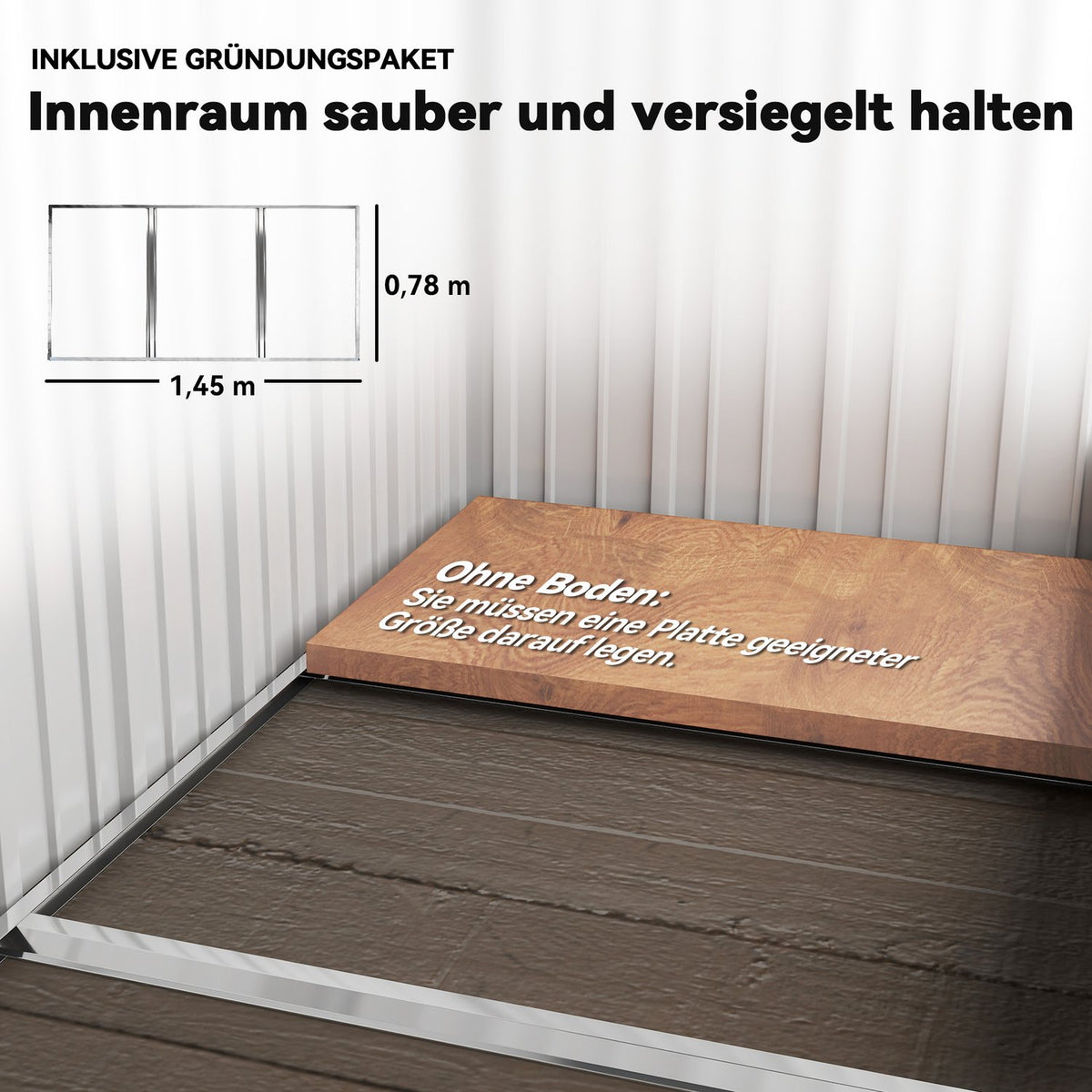 Outdoor Metal Garden Shed, Adjustable Shelves, Lockable Door