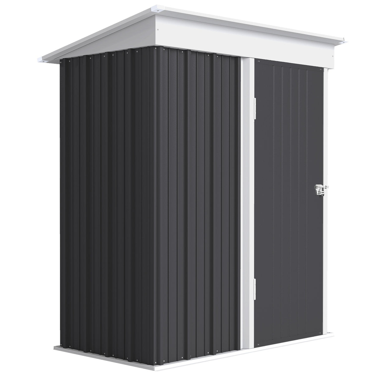 Outdoor Metal Garden Shed, Adjustable Shelves, Lockable Door