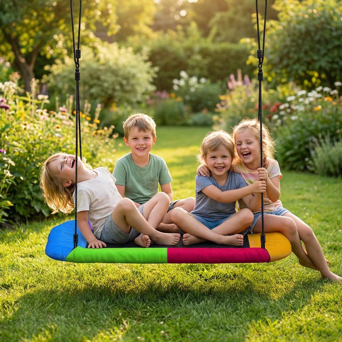 Outdoor Nest Swing for Kids, 148x77 cm, 300 kg Capacity