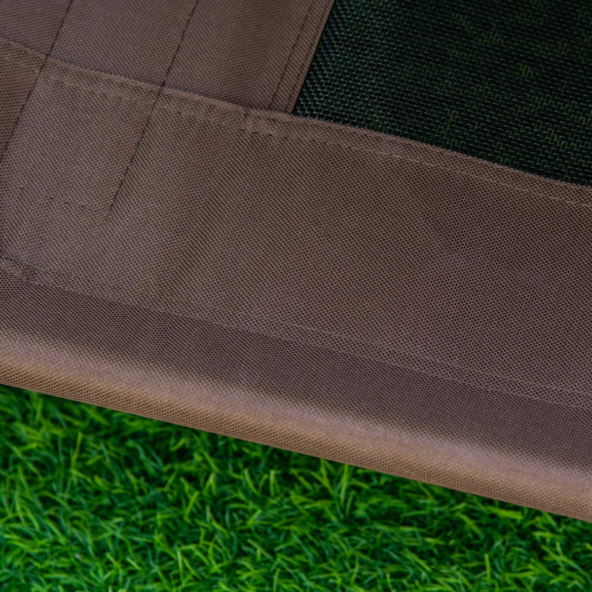 Outdoor Pet Bed With Canopy Elevated Dog Bed, Breathable Taffeta Fabric, Coffee, 61X46X62Cm