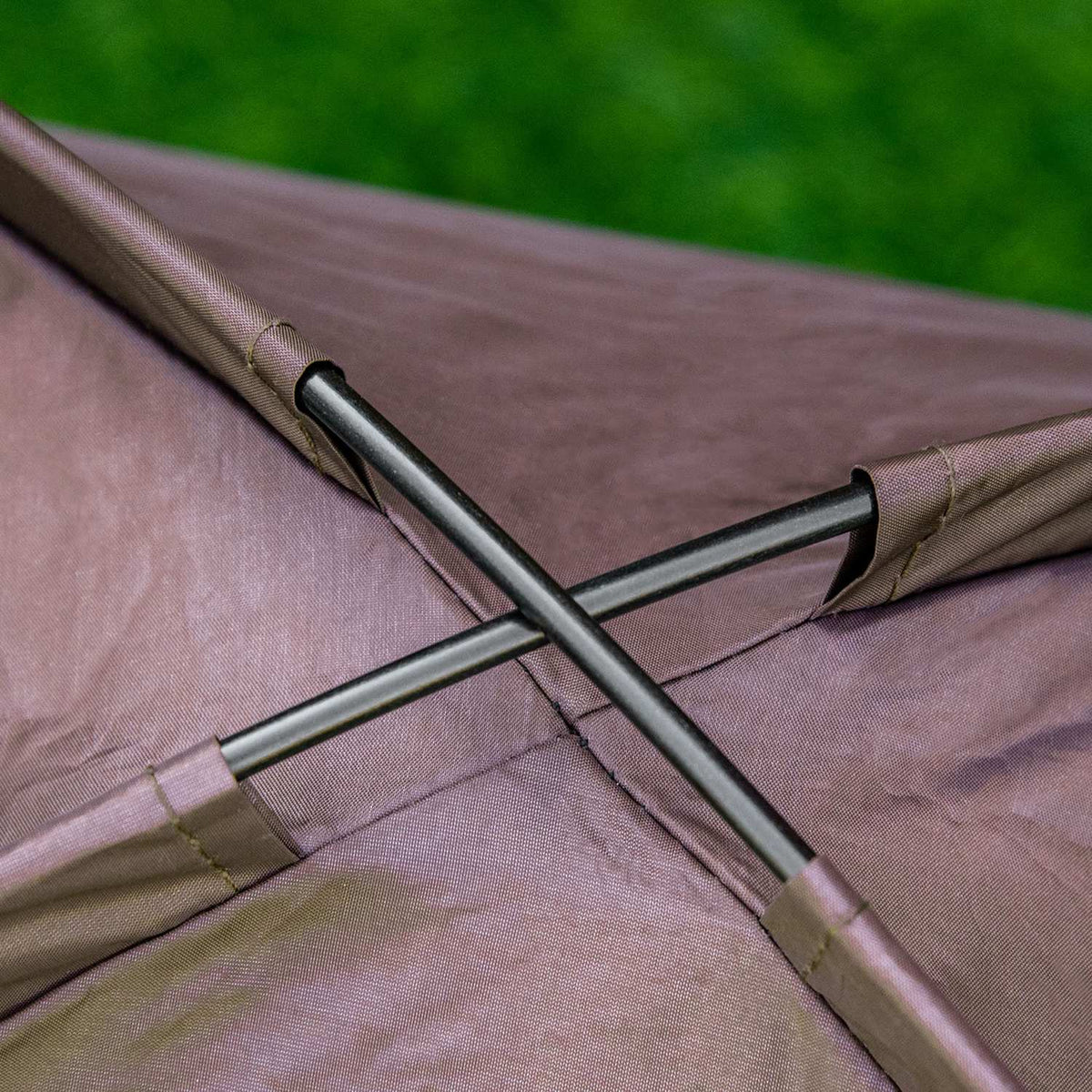 Outdoor Pet Bed With Canopy Elevated Dog Bed, Breathable Taffeta Fabric, Coffee, 61X46X62Cm