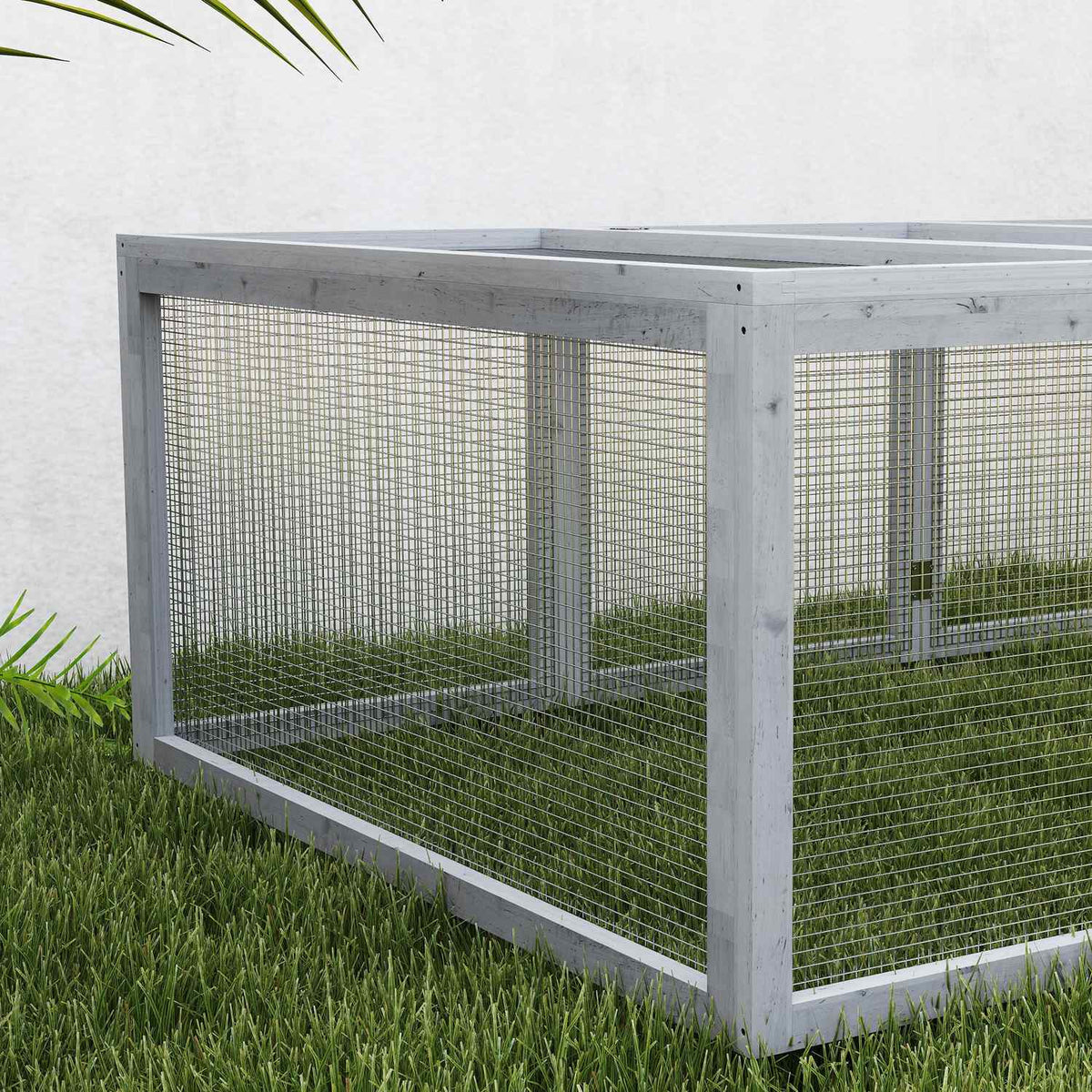 Outdoor Rabbit Hutch, Weatherproof Fir Wood, 181x100x48cm