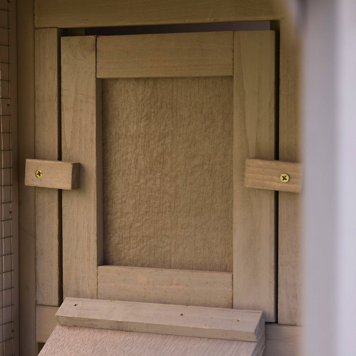 Outdoor Rabbit Hutch with Dual Runs, Asphalt Roof, Fir Wood