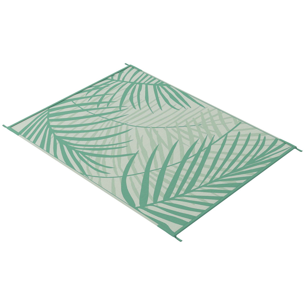 Outdoor Rug Large Reversible Rug With Carry Bag, Water-Repellent, For Camping & Patio, Green, 365X274Cm