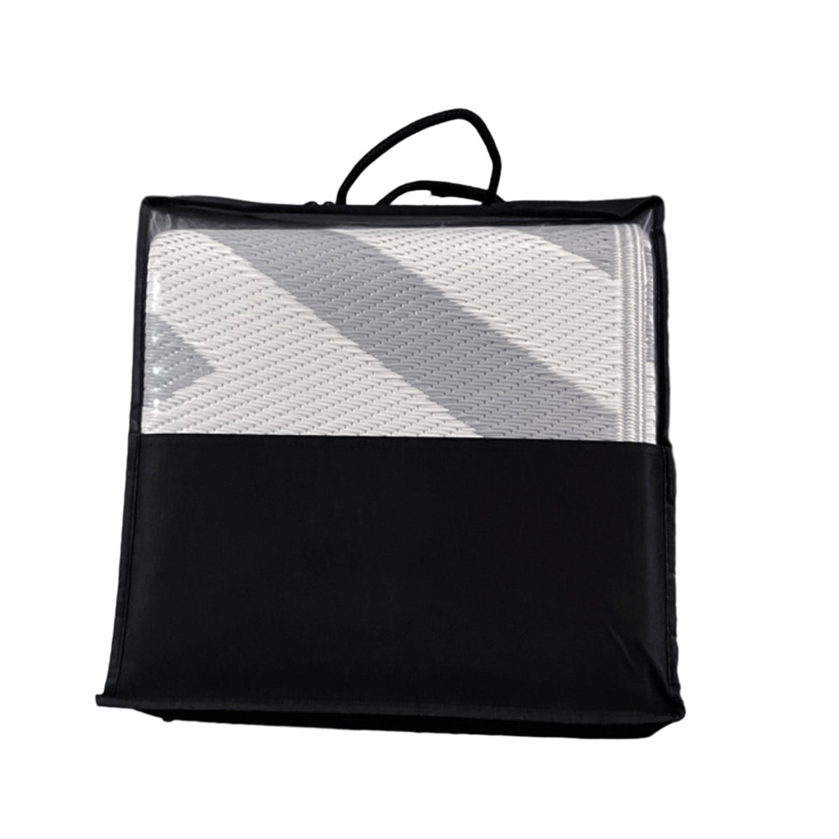 Outdoor Rug Reversible Garden Rug With Carry Bag, Ideal For Camping & Balcony, Light Gray + Cream, 182X274Cm