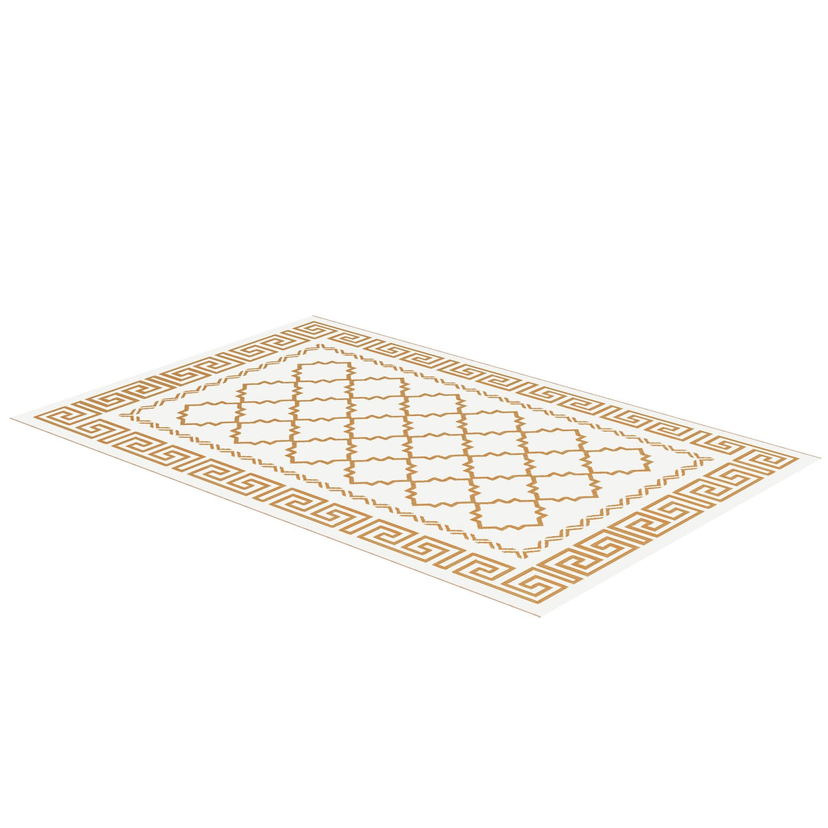 Outdoor Rug Weatherproof Plastic Rug Reversible Rug With Carry Bag 182 X 274 Cm Brown + Cream White For Garden Camping