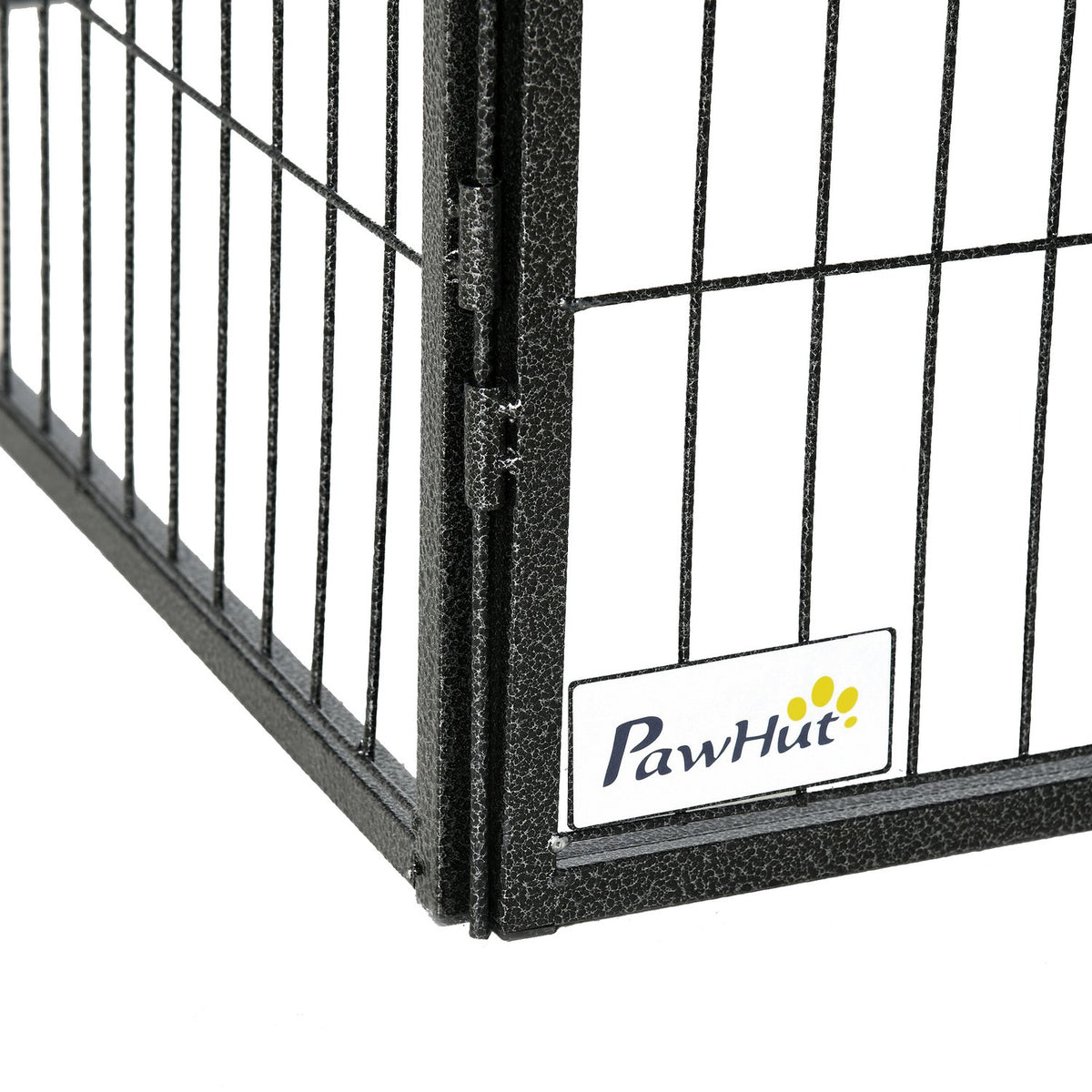 Outdoor Run, 60Cm High Puppy Run With Door, Puppy Playpen, Dog Playpen With 12 Panels, Outdoor Dog Run, Steel, Black