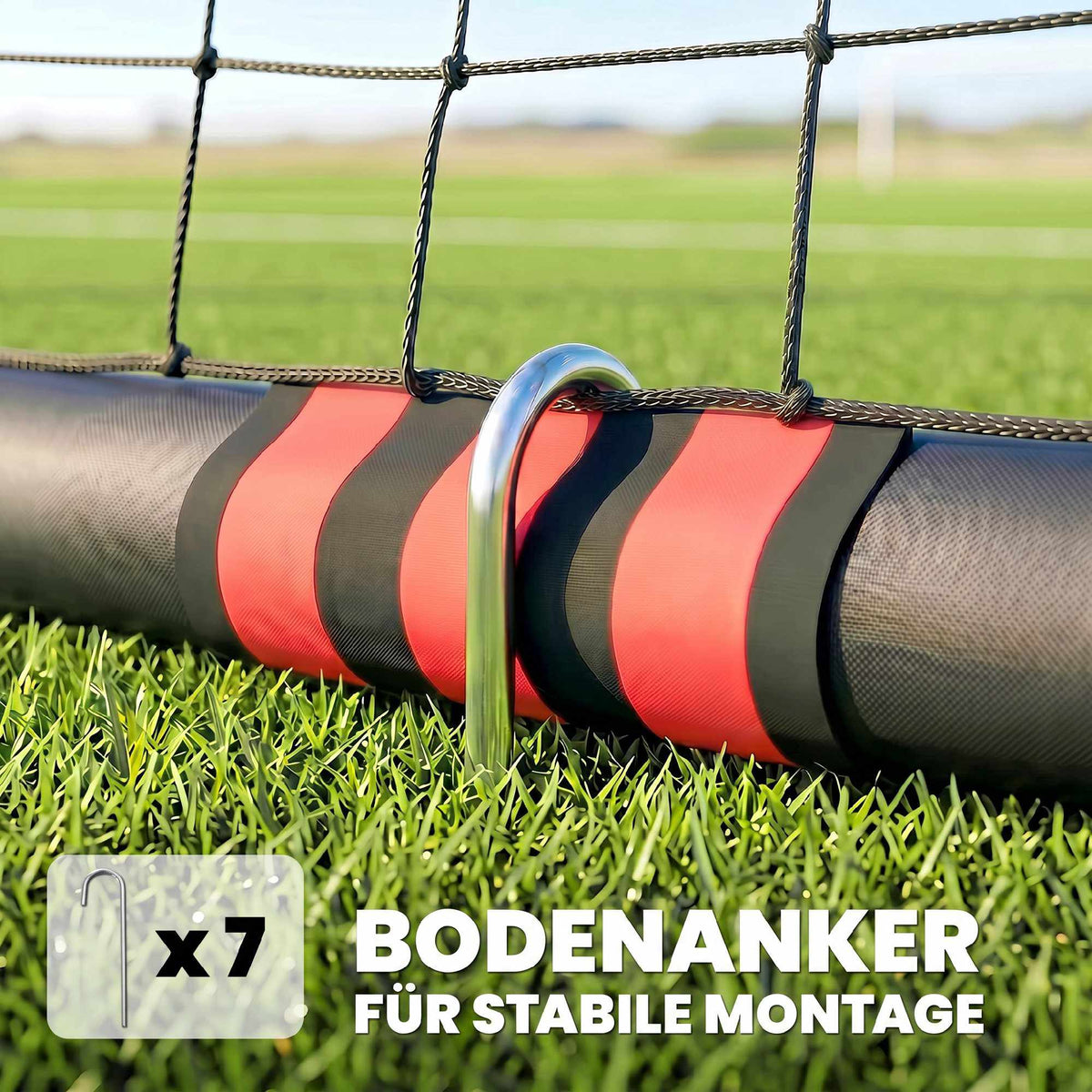 Outdoor Soccer Goal 300x200 cm with Net and Foam Padding