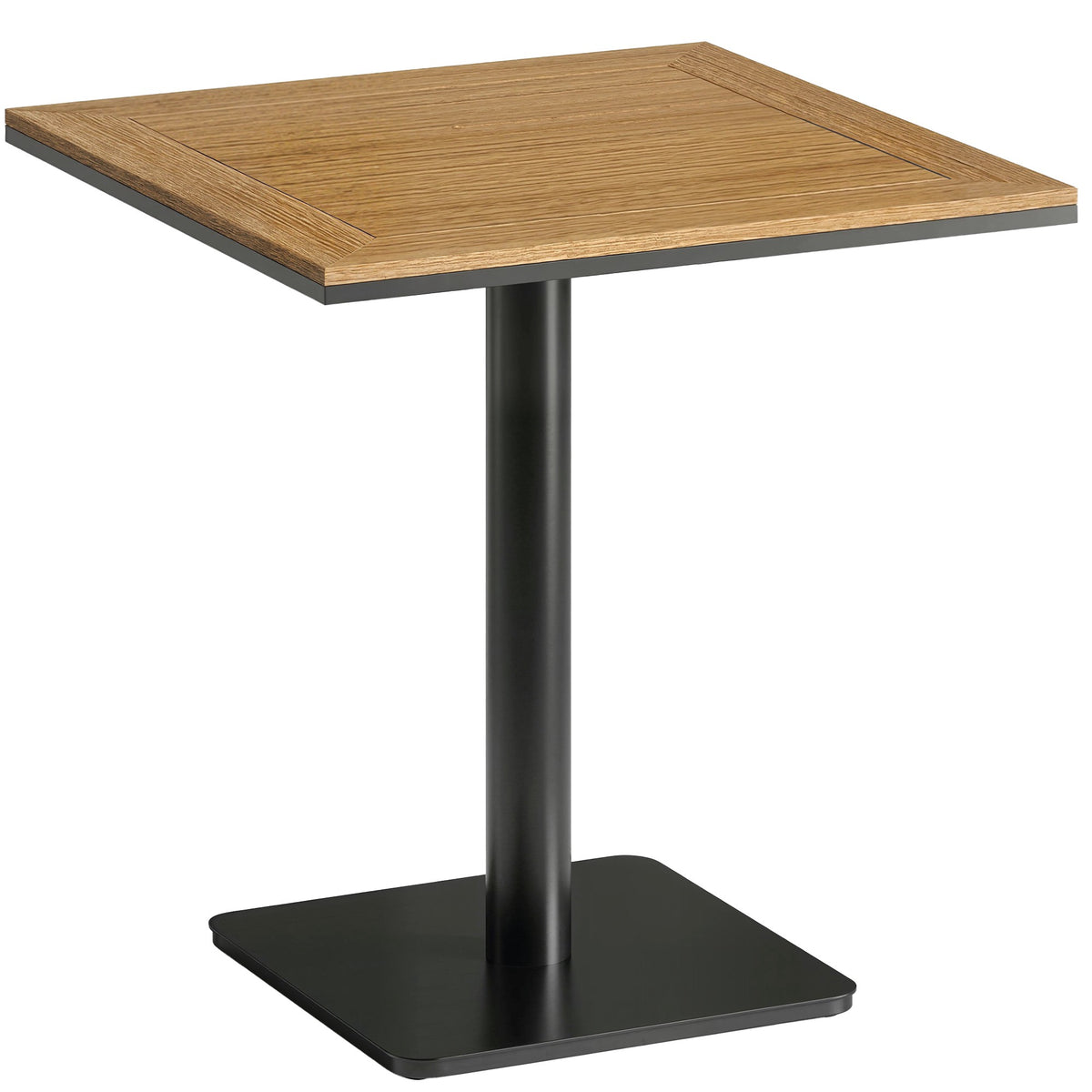 Outdoor Square Table, 70x70 cm, Weatherproof Wood-Look