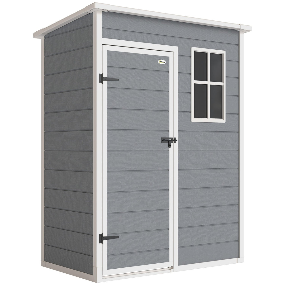 Outdoor Storage Shed, Polypropylene, Lockable Door