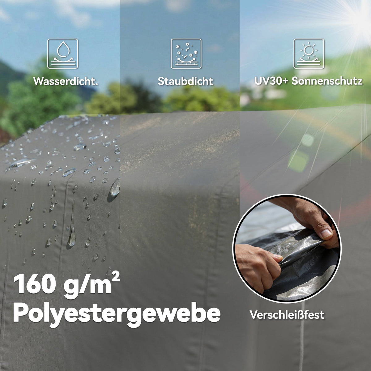 Outdoor Storage Tent 2.3 x 1.9 m, Waterproof, Dark Grey