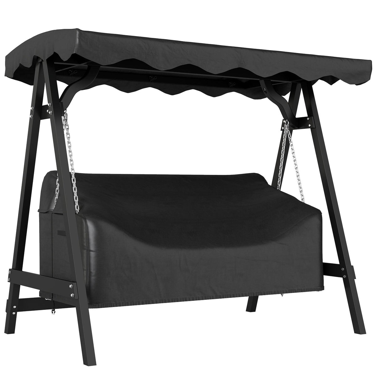 Outdoor Swing Cover, Waterproof Oxford Fabric, Black