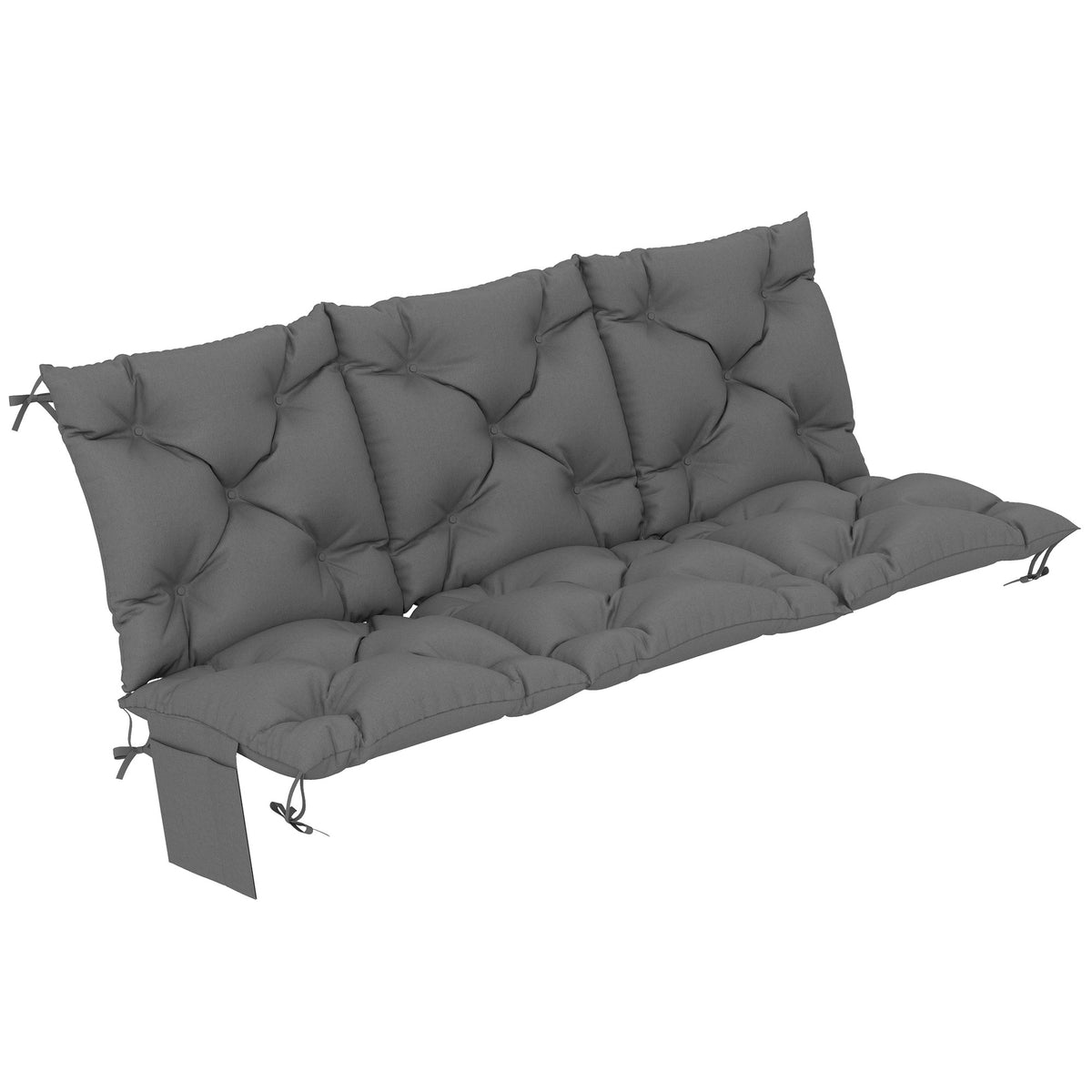Outdoor Swing Cushion, Water-Resistant, 150x100 cm, Dark Grey